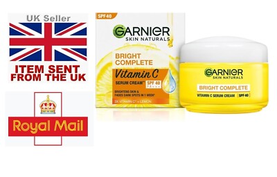 2 x 45g Garnier Vitamin C Serum Creme mit LSF 40 Light Complete Skin Face
