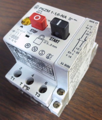 660V MANUAL MOTOR STARTER PKZM 1-1,6-NA MOELLER 1.6A