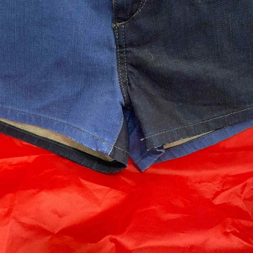 Grunge Joe's Jean Shorts Colorblock Color Block Retro Twee Grunge Size 27 - Image 2 of 4