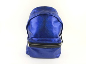 YVES SAINT LAURENT BLUE GLITTER LEATHER HUNTER BACKPACK | eBay