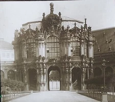 Glockenspielpavilion (Carillon), Dresden, Germany, Magic Lantern Glass Slide