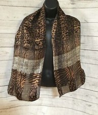 Adrienne Vittadini - Animal Print Silk Scarf