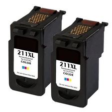 2 Pack CL-211XL CL211XL Color Ink Cartridges for Canon MP495 MX320 MX340 Printer