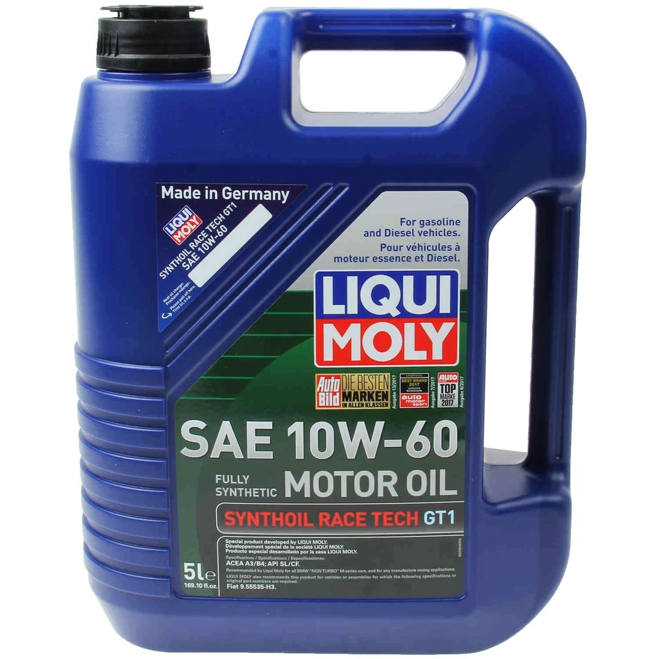 10x LiTer KIT 10w60 Liqui Moly RACE TECH GT1 Engine Oil for BMW M3 M5 M6 z3M z4M - Image 3 of 3