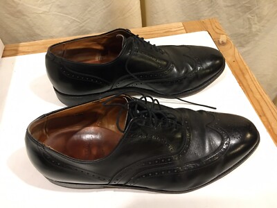 Allen Edmonds 1903 Chester Black Leather Wingtip Dress Oxfords