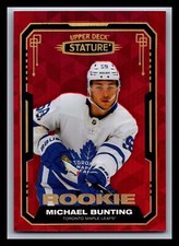 2021-22 UD STATURE ROOKIE PHOTO VARIANT RED MICHAEL BUNTING /11
