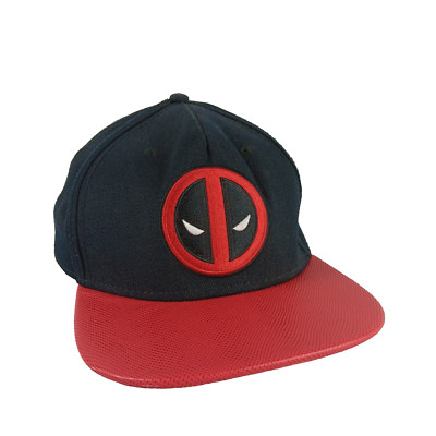 Dead Pool Marvel Comic Flat Brim Original Snap Back Baseball Cap Red Black