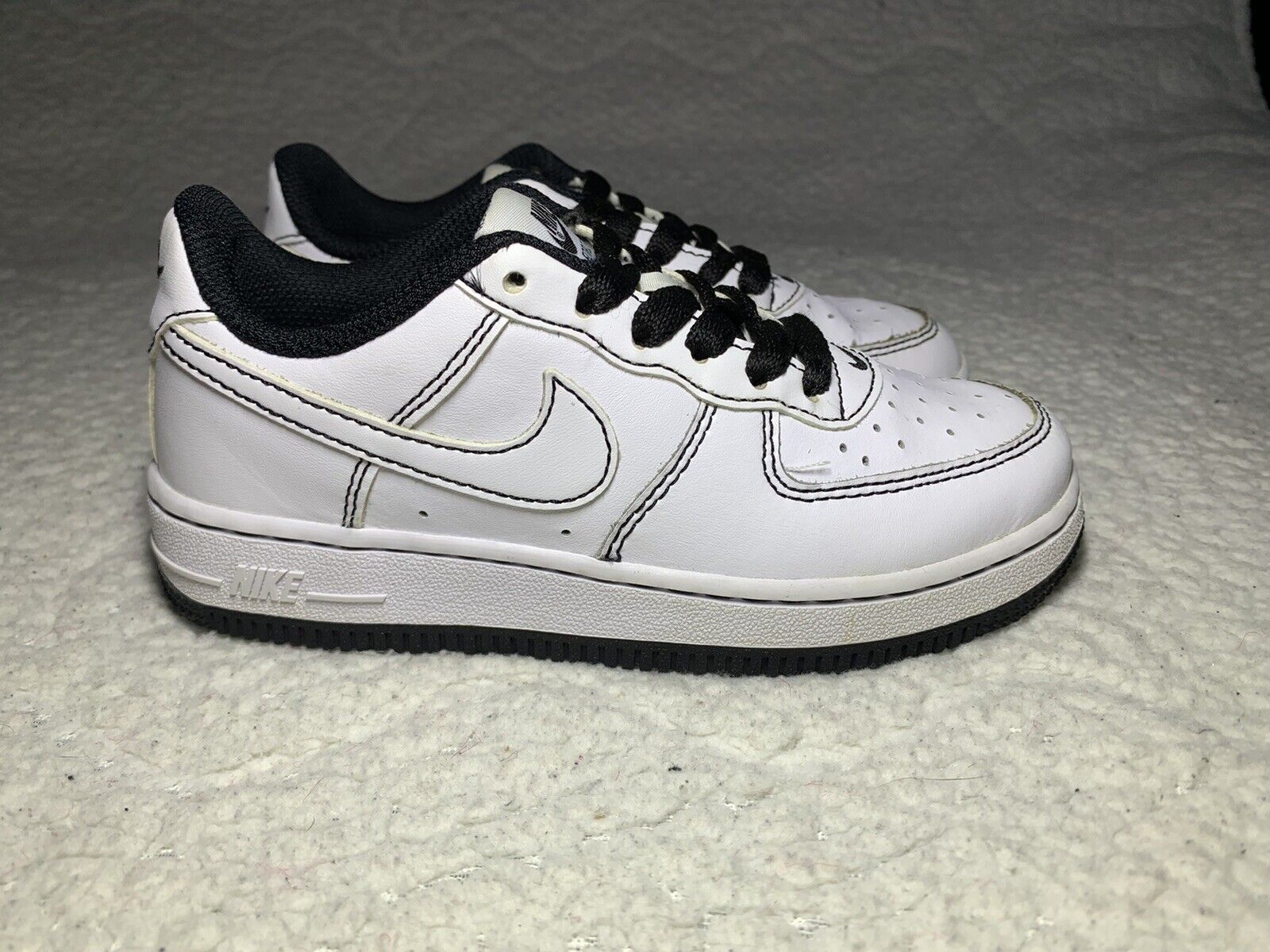 Nike Air Force 1 Low 07 Shoes Contrast Stitch White Black (PS