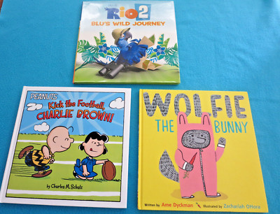 Kohl's Cares Book Lot Peanuts Rio II Wolfie the Bunny Home School Early Reading