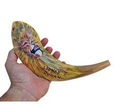 Painte Jewish Shofar Lion Of Judah  12-14 Inch Ram Horn Blowing Shofar