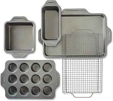 All-Clad Pro-Release Nonstick Bakeware Set 5 Piece Oven Safe 450F Half Sheet, Co
Opens in a new wind