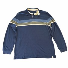 Marine Layer Alexander Rugby Polo Size L Blue