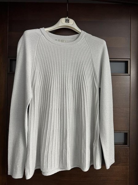 Women Hobbs Top Silver Lurex 36 / S / 44