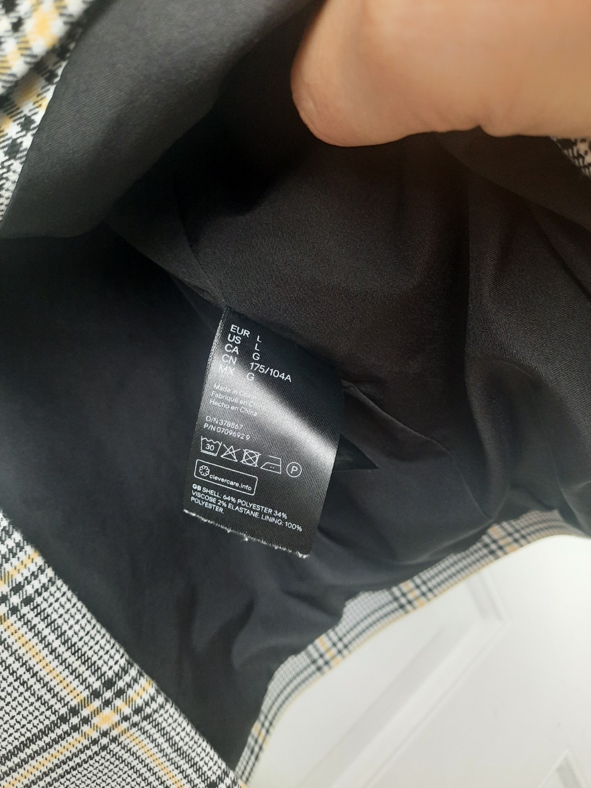 Checked jacket Colour: Black/Yellow checked - image 5