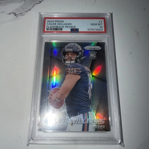 New Listing2024 PANINI PRIZM FLASHBACK ROOKIE SILVER RC #1 - CALEB WILLIAMS - PSA GEM 10
