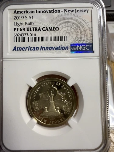 2019 S $1 American Innovation New Jersey Light Bulb NGC Proof 69 - B50080