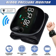 Wrist Blood Pressure Monitor BP Machine Digital Cuff Heart Rate LCD Automatic