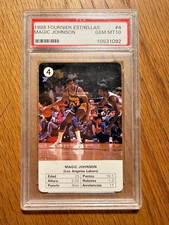 Carte à Collectionner 1988 FOURNIER ÉTOILES - Magic Johnson - Pack Scellé PSA 9 MINT - Vintage Rare