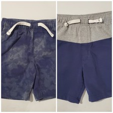 Tommy Bahama Set of 2 Boys Knit Pull On Shorts Size S 5/6 Stretch Cotton Pockets