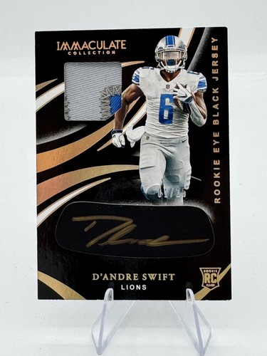 2020 Panini immaculate Eye Black Gold Ink Rookie Patch Auto # 1/25 D'Andre Swift