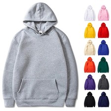Men's Pullover Hoodie Unisex Fleece Sweatshirt Hooded Casual Kangaroo Pocket