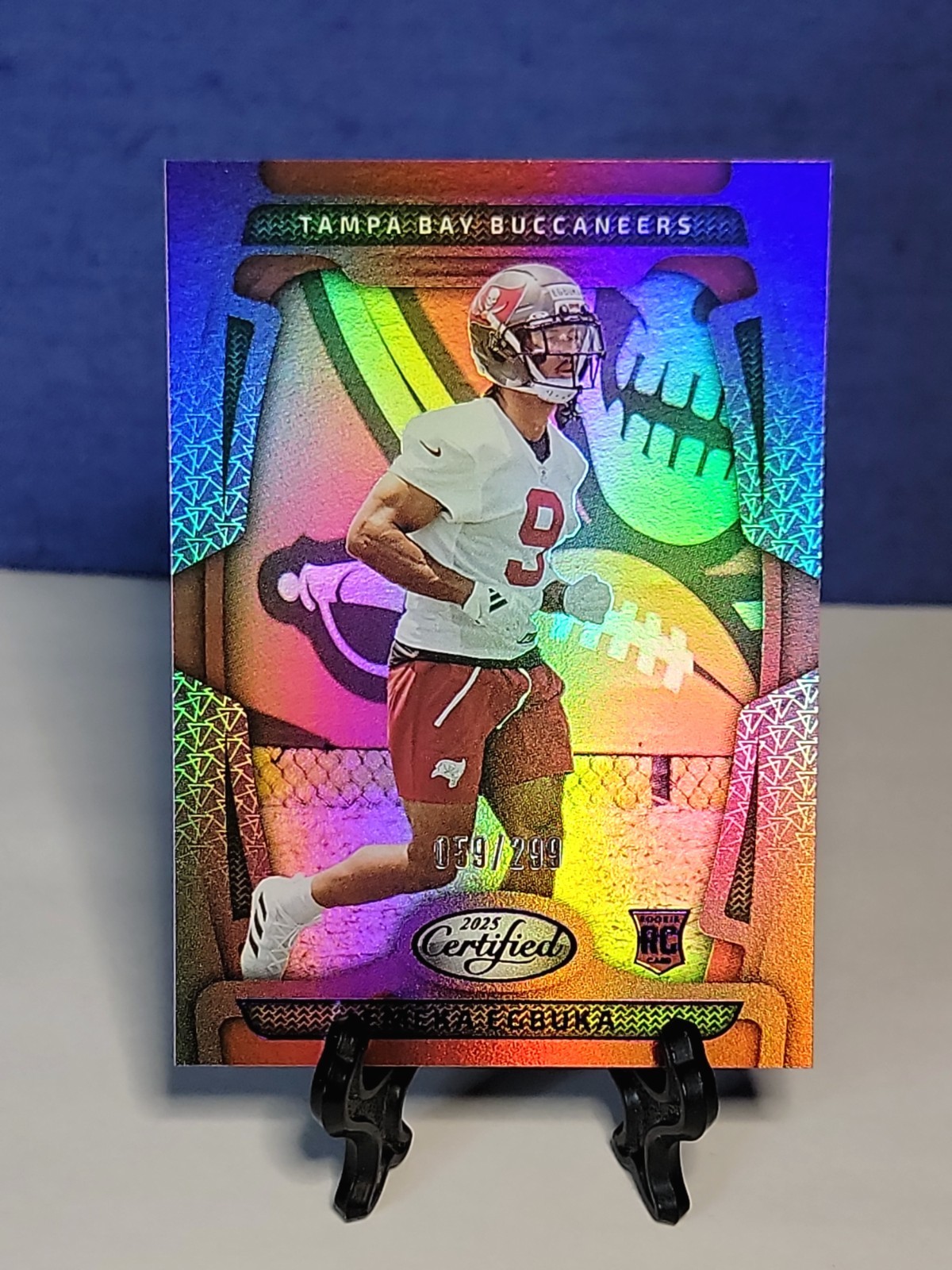 Emeka Egbuka RC 2025 Panini Certified Rookie #197 Purple Mirror #/299 SP