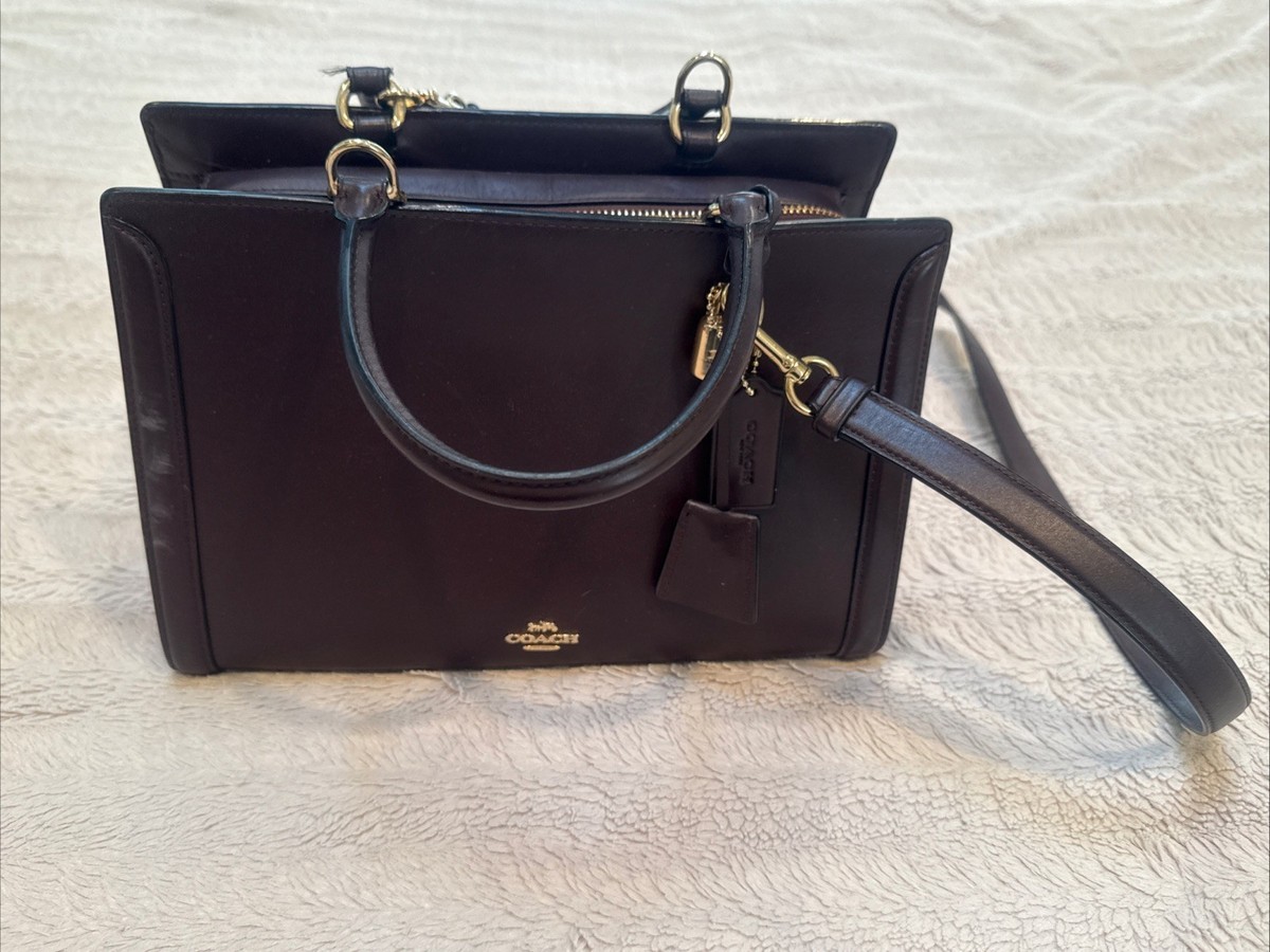 Coach Brown Leather Zoe Carryall 2WAY Bag No. K1881-F49500 | eBay