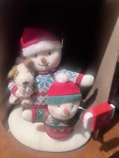 Hallmark 2020 Jingle Pals Cozy Christmas Selfie Snowman Dog Sounds Motion Works!
