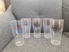 Folk Festival Colletable Reuseable Hard Plastic 1 Pint Glasses X 5