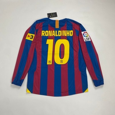 Barcelona 05/06 Home Jersey Long Sleeve – Ronaldinho #10 | eBay