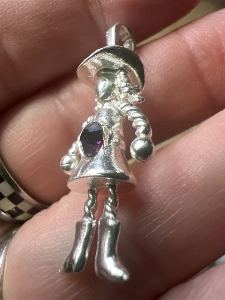 Colgante De Colección Montana Plateros Kowboy Niños Feb Amatista Estrás Piedra de Nacimiento Foto 3 de 4