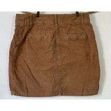 J. Crew Mini Skirt Corduroy Cotton Womens 4 Brown Excellent