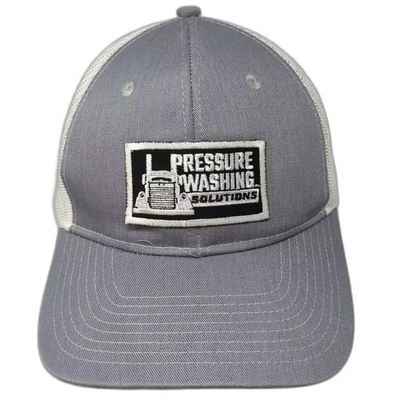 #ad Port Authority Trucker Hat Gray White OS Pressure Washing Solutions Snapback Hat $20.00