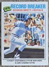 George Brett 1977 Topps Baseball Card #231 ~ Kansas City Royals ~ Record Breaker