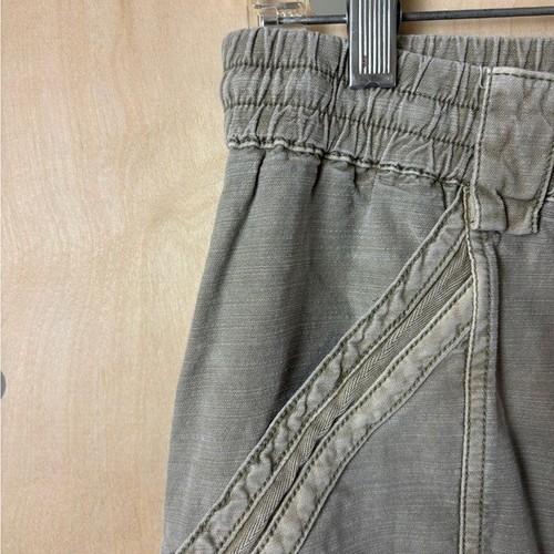 Anthropologie Women’s Angela Cropped Cargo Pull On Pant Size 29 Greenish Gray - Afbeelding 3 van 8