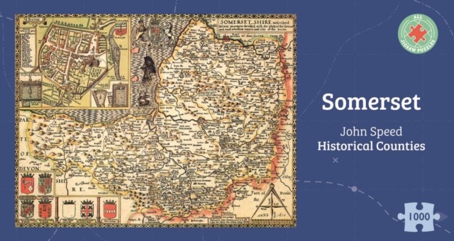 Somerset Historical 1610 Map 1000 Piece Puzzle (Paperback Book)