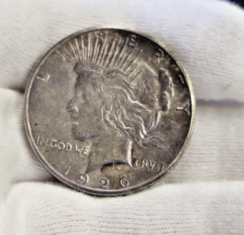 1926 S US Peace Silver Dollar $1 XF (Cleaned)