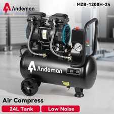 Andeman Air Compressor 24L Oil Free 8 BAR 1500W 24 Litre Low Noise 68db 240V