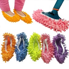 10 PCS Microfiber Mop Slippers - Washable Floor Cleaning Shoes for Home 