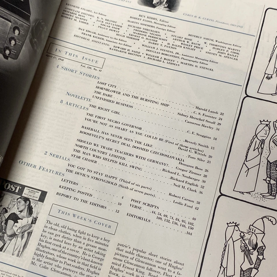 Saturday Evening Post VTG Magazine April 17th, 1948 Americana - Image 4 of 4