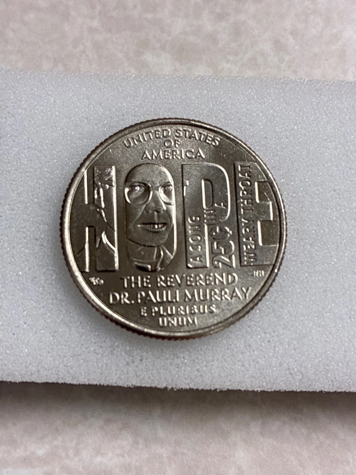 2024 D Hope Quarter in Cod We Trust Reverend Dr. Pauli Murray Uncirculated - Image 2 of 2