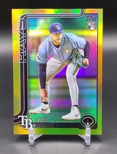 2025 Topps Update Eric Orze RC Gold Rainbow Foil #37/50 Tampa Bay Rays