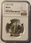 1941-S Walking Liberty Half Dollar NGC MS64