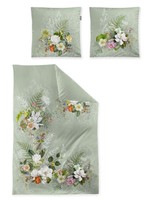 Irisette Wave Mako-Satin BettwäSche 155X220 Rosen BlüTen GrüN 8711-30