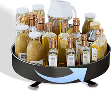 12.2'' Rotating Snack Organizer   Turntable Countertop Storage Tray for Kitchen,