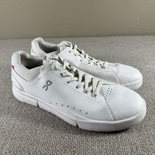 On The Roger Advantage Men  s Running/Tennis Shoes Size 11.5 White Undyed Lace Up