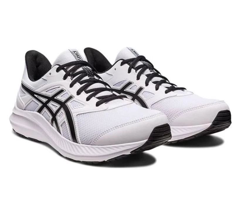 Tênis de corrida ASICS® masculino 10 (extra largo) JOLT™ 4 em branco/preto - Imagem 3 de 4