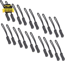 Zipper Pulls, 20PCS Upgraded Zippers Pull, Premium Dark Grey Replacement Zip Tab