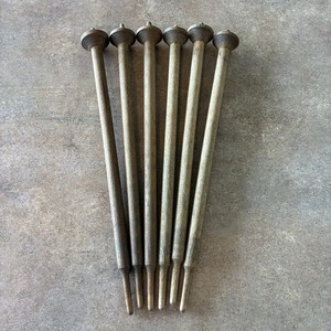 Vtg. Lot Of 6 Wood Drop Spindles W/Whorl - Used In Hand Spinning Yarn From Fiber