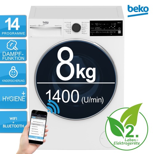 Beko B5WFT78410W Waschmaschine AddXtra SteamCure Inverter Motor RO_B5WFT78410W_R